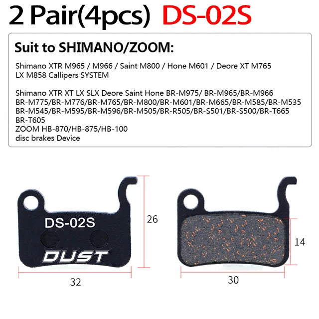 2 coppie di pastiglie freno in ceramica per disco MTB – DS-01S, compatibili con SRAM, Magura, Avid