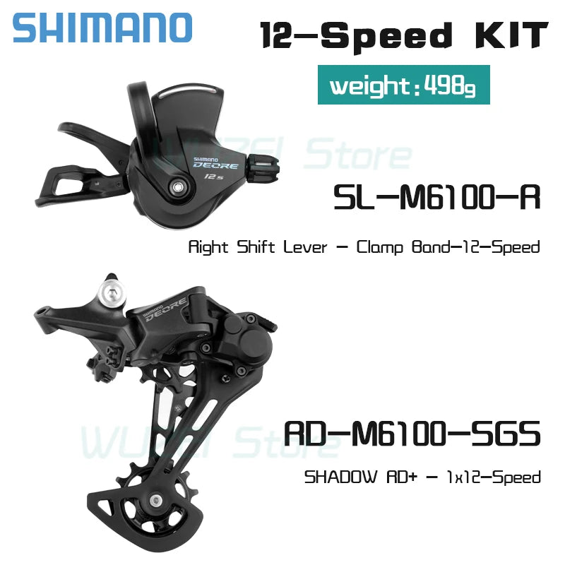 Conjunto de Alavanca e Cambio Shimano Deore M6100 12 Velocidades – Atualização MTB