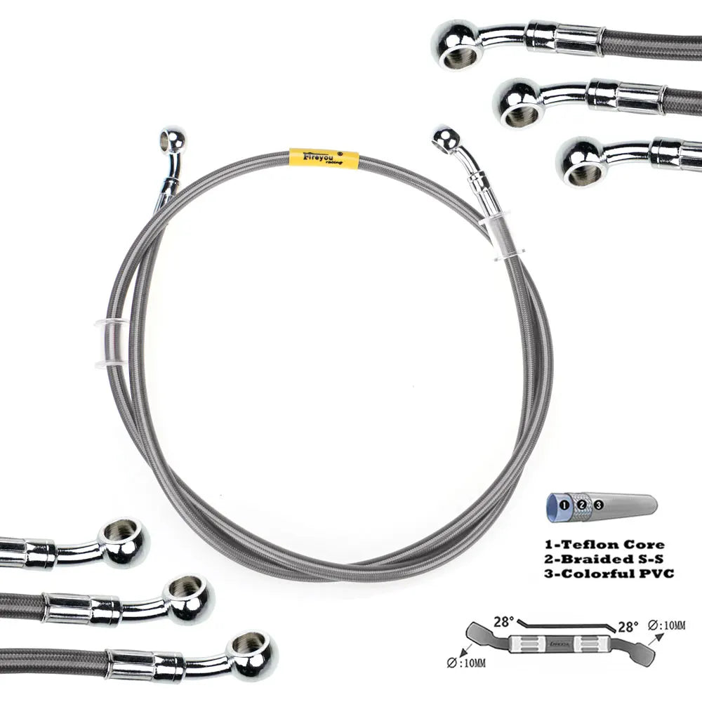 120cm 10mm Kierretty Hydraulinen Jarruletku – Suzuki Kawasaki Yamaha