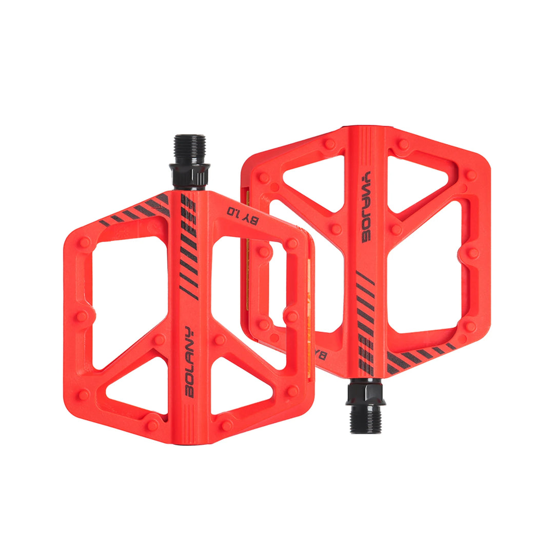 Pedali MTB in Nylon BOLANY – Antiscivolo, Impermeabili, Doppio Cuscinetto – Nero