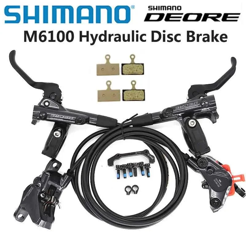 Freni a disco idraulici Shimano Deore M6100 – Ice, 2P anteriore, 4P posteriore