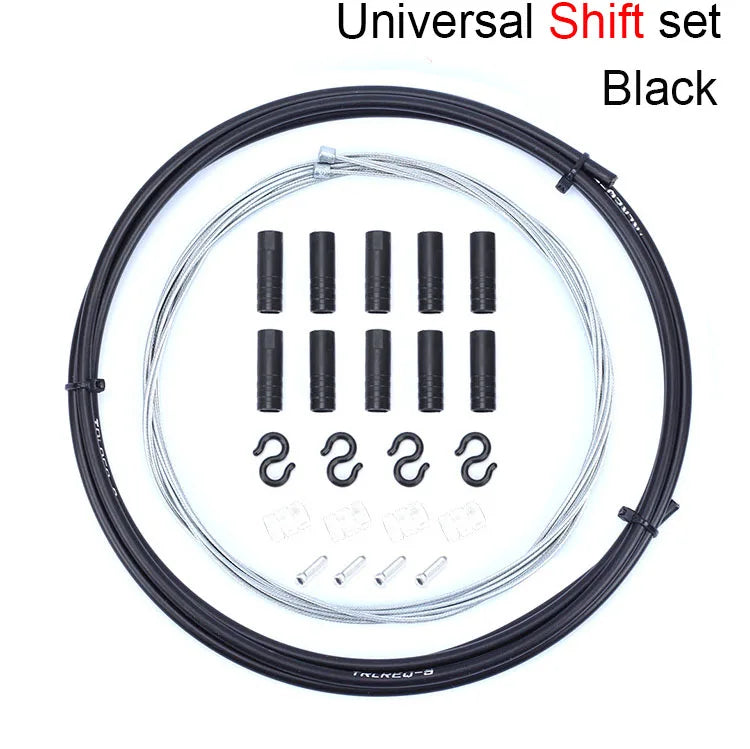 Amperbike Brake & Shift Cable Set – White, 2‑in‑1 MTB/Road Upgrade
