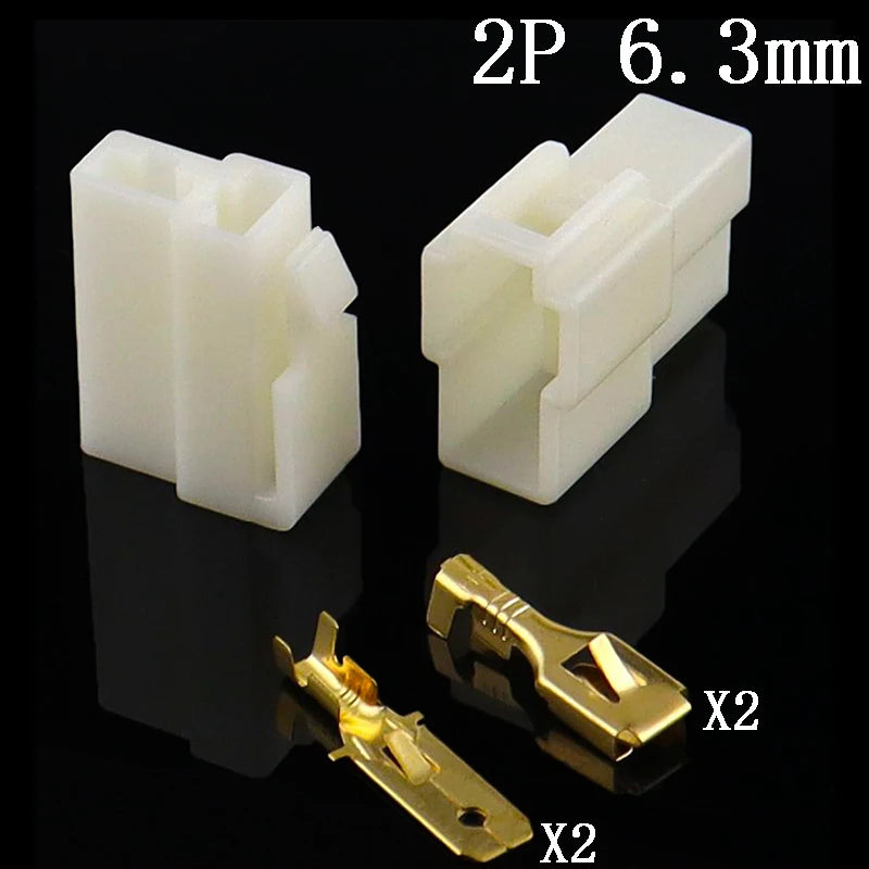 Kit de conectori de sârmă 12‑Pin 6,3 mm Masculin/Feminin pentru E‑Bike și Mașină