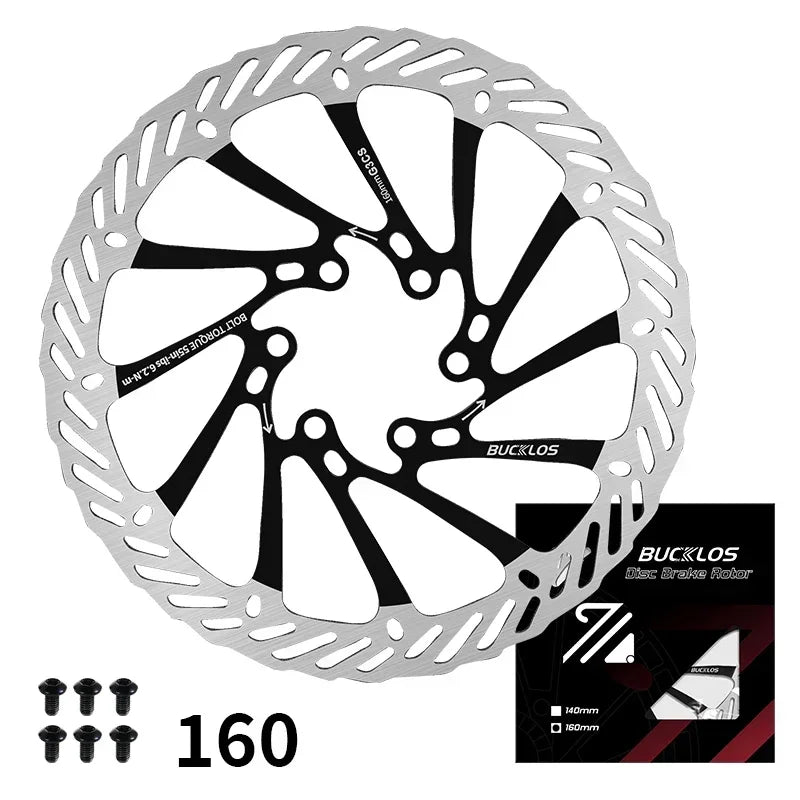 Bucklos Ultralight 203mm MTB Disc Rotor – Galben, 6‑bolț, Inoxidabil