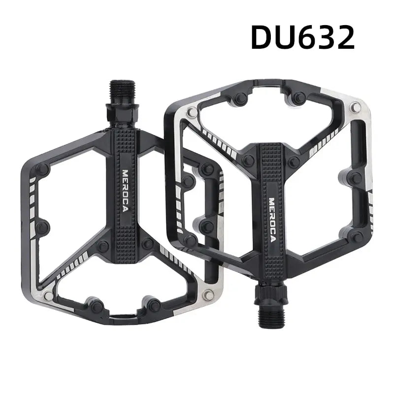 Pedală din aluminiu MEROCA Dual DU – Negru, Antiderapantă, 410g