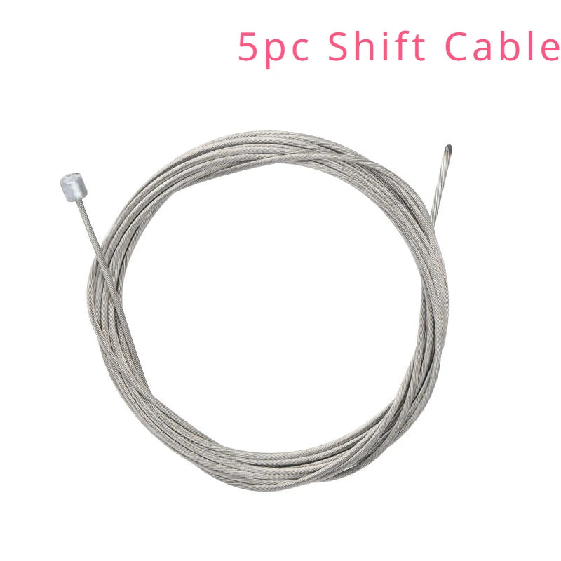 5pcs 2M MTB/road Brake & Gear Shift Cable Set – Stainless Steel