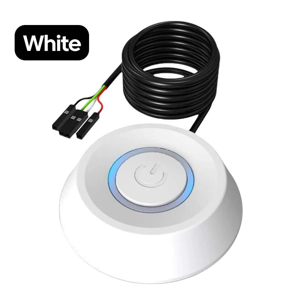 Comutator de alimentare LED de 1,8 m cu lumină albastră – Buton extern PC Pornire/Oprire
