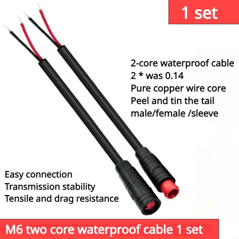 Connettore a spina 4‑Pin 6 mm M6 impermeabile – Cavo freno per e‑Bike e Scooter