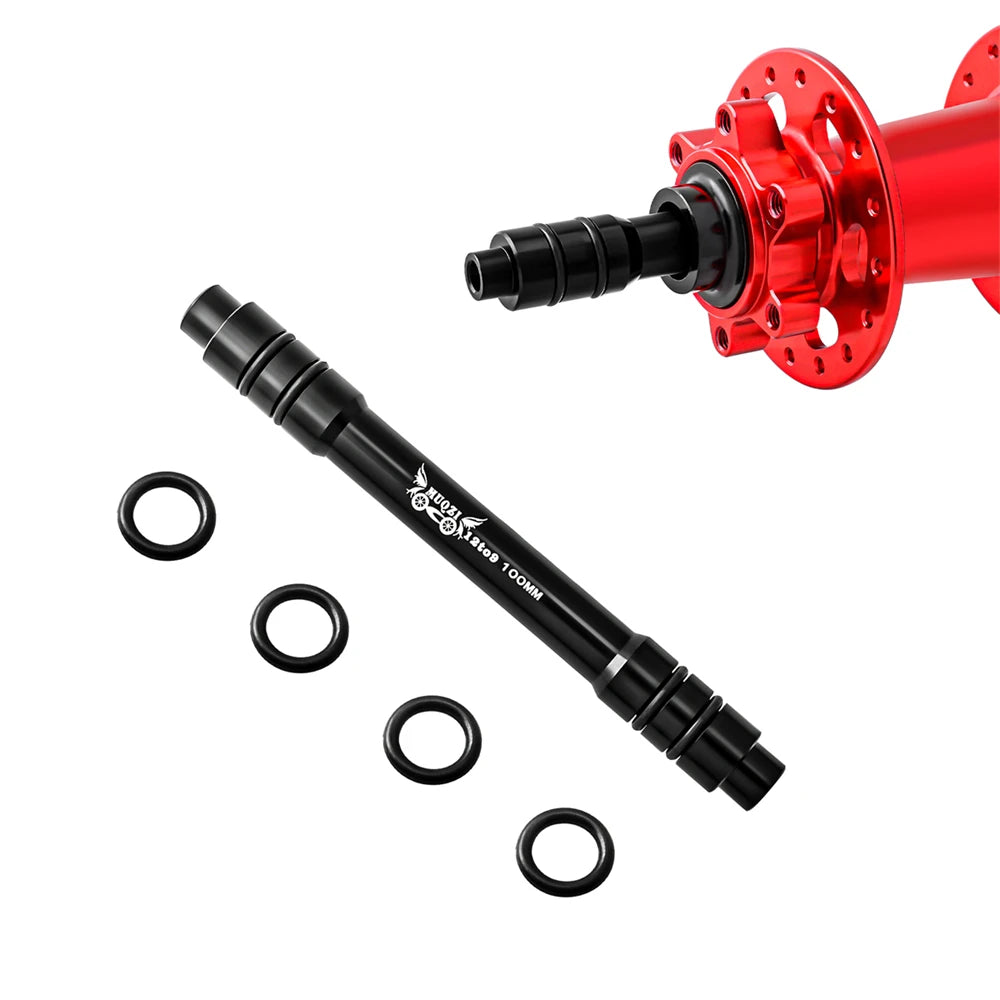 MUQZI Adaptador de eje pasante de 12 mm a 9 mm a liberación rápida para MTB – 100 mm