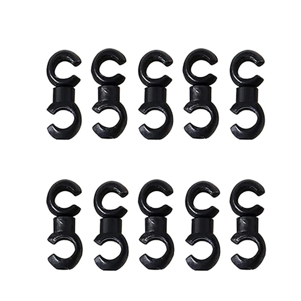 10pcs Noir S‑Style Guides de câble de frein et de changement de vitesse – Clip de tuyau de vélo