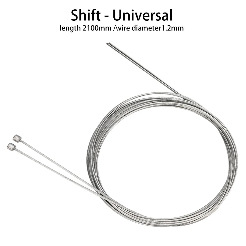 Set di cavi per cambio e freno in acciaio inox lucido – 2100mm/1800mm 2 pz