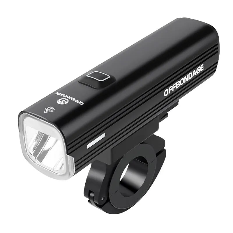 OFFBONDAGE 1000 Lumen USB-Fahrrad-Frontlicht mit Powerbank – Rot