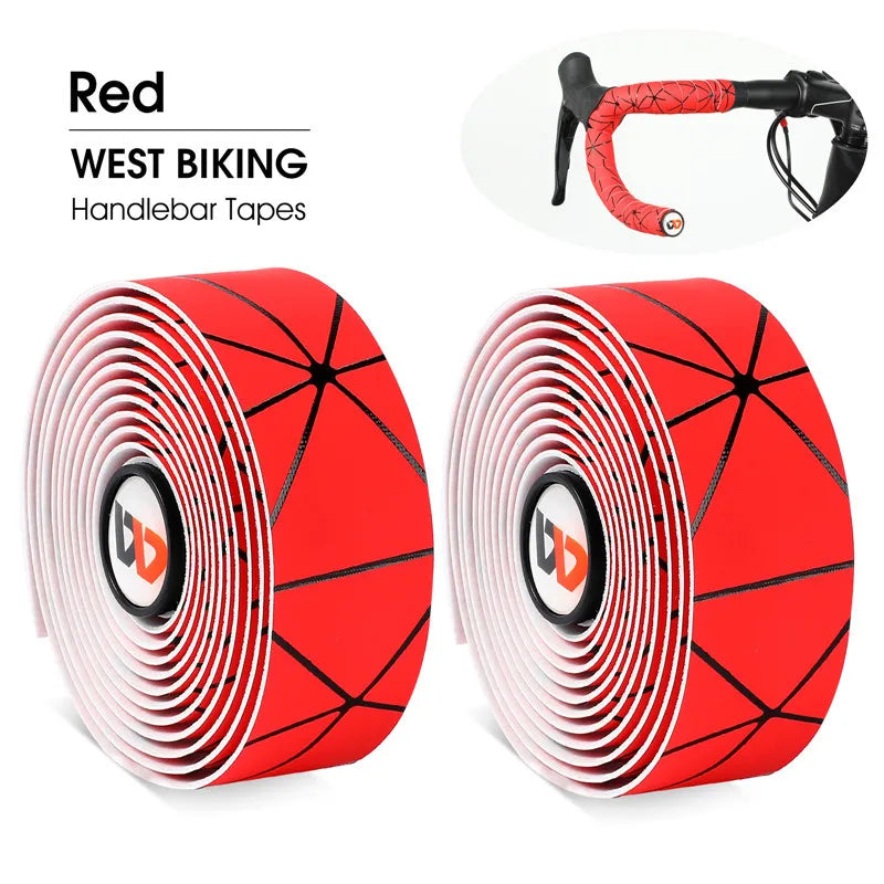 White EVA PU Handlebar Tape – Anti‑Vibration, 2 Bar Plugs