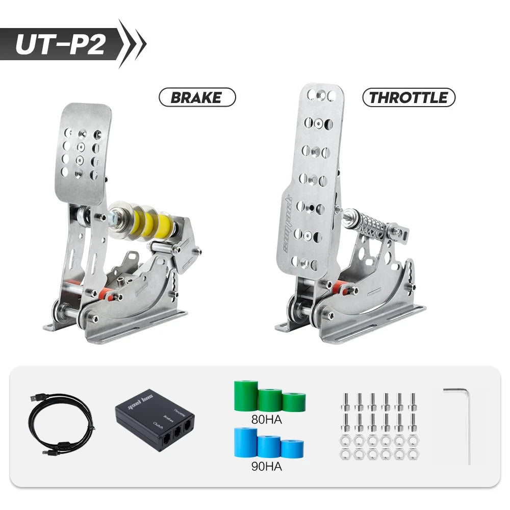 SIMJACK UT-P2 Hydrauliske lastcellepedaler – PC Racing (2‑styk)