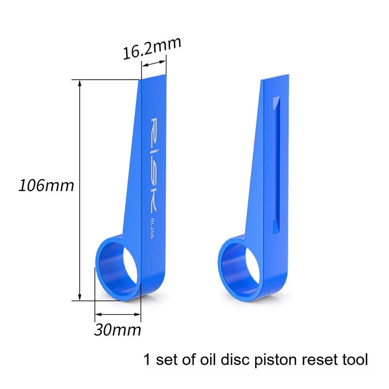 RISK 2-Piece Hydraulic Disc Brake Piston Reset Tool – Blue
